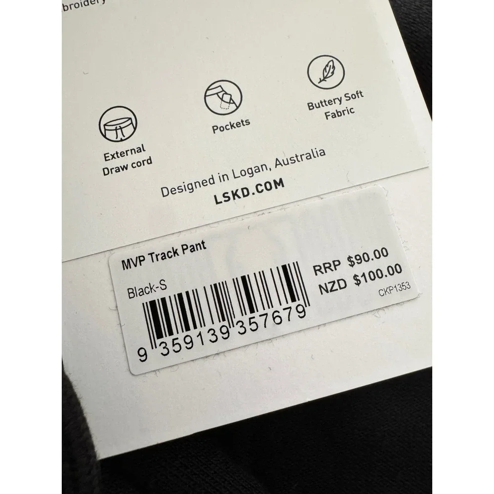 Lskd‎ MVP Fleece Jogger Pants Charcoal Grey Mens Small NWT Sweatpants